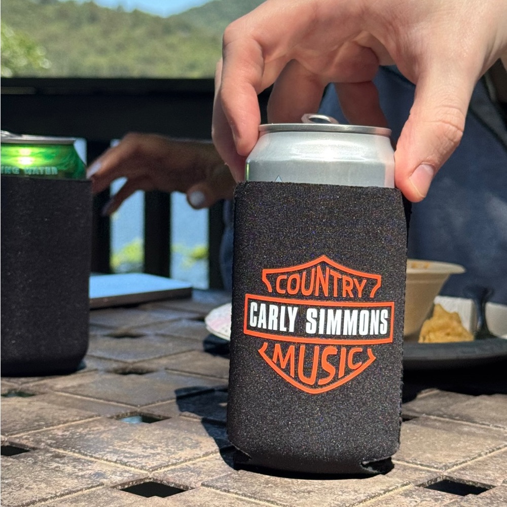 Carly Simmons Country Music Black Koozie